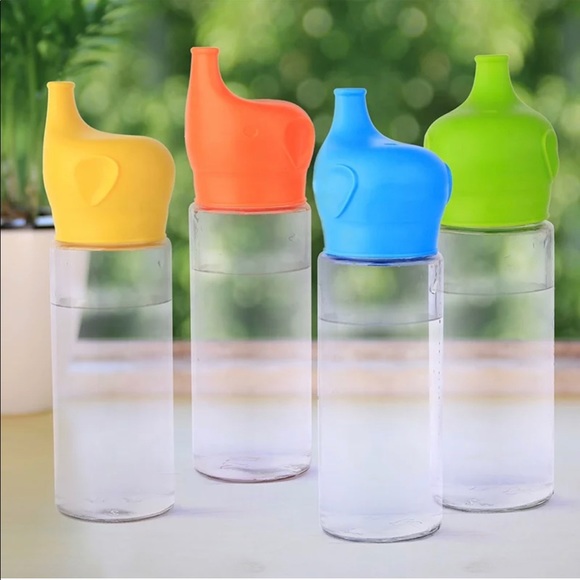 2 Pack BPA Free Silicone Sippy Cup Lids, Fits Any Cup, Stretch Spill Proof Lid - Picture 3 of 5